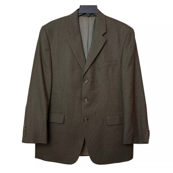 Vintage RALPH Ralph Lauren Mens 100% Wool Blue Label Blazer Brown Size 52-XL - Picture 1 of 12